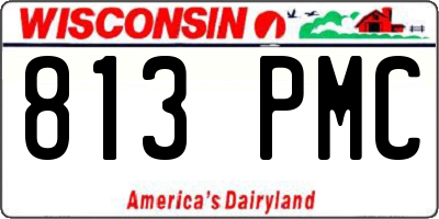WI license plate 813PMC