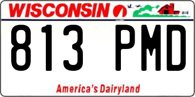 WI license plate 813PMD