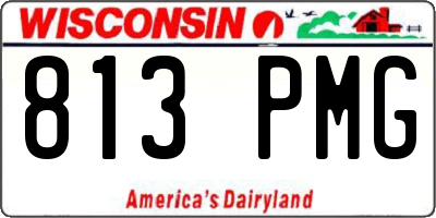 WI license plate 813PMG