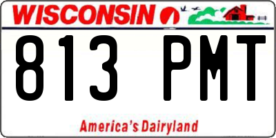 WI license plate 813PMT
