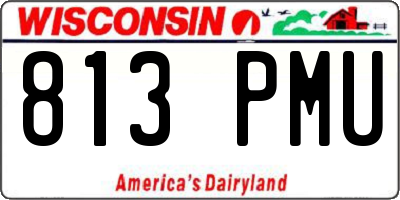 WI license plate 813PMU