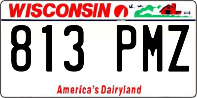 WI license plate 813PMZ
