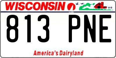 WI license plate 813PNE