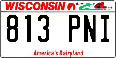 WI license plate 813PNI