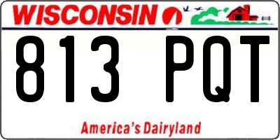 WI license plate 813PQT