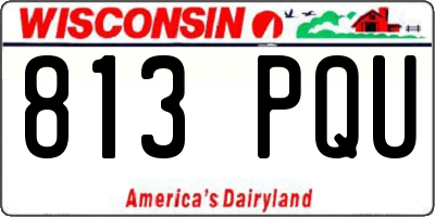 WI license plate 813PQU