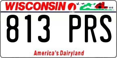 WI license plate 813PRS