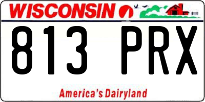 WI license plate 813PRX