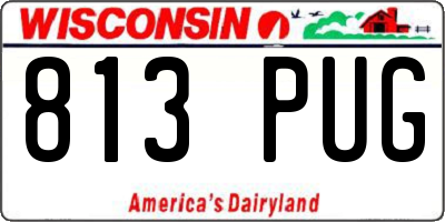 WI license plate 813PUG