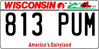 WI license plate 813PUM
