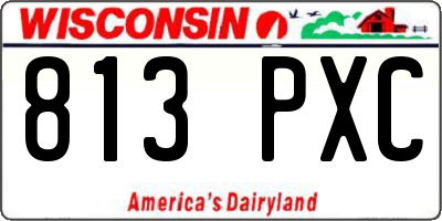 WI license plate 813PXC