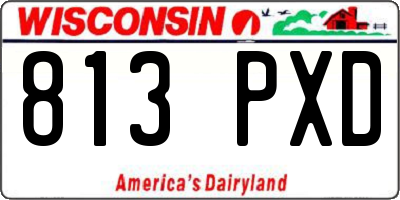 WI license plate 813PXD