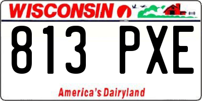 WI license plate 813PXE