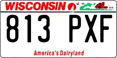 WI license plate 813PXF