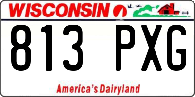 WI license plate 813PXG