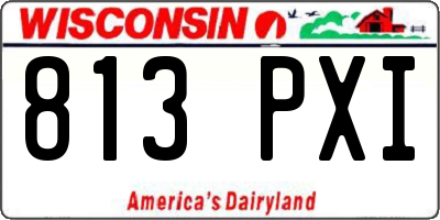 WI license plate 813PXI
