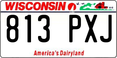 WI license plate 813PXJ