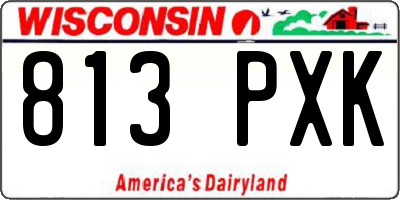 WI license plate 813PXK
