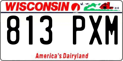 WI license plate 813PXM