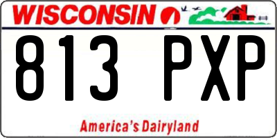WI license plate 813PXP