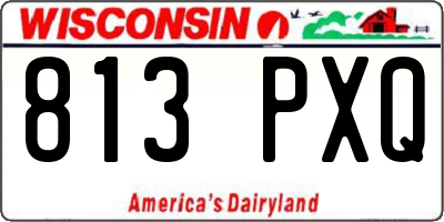 WI license plate 813PXQ