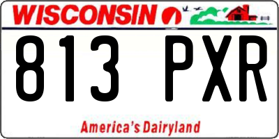 WI license plate 813PXR