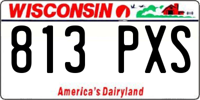 WI license plate 813PXS