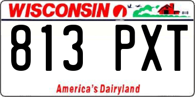 WI license plate 813PXT