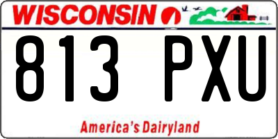 WI license plate 813PXU