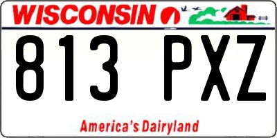 WI license plate 813PXZ