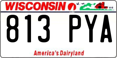WI license plate 813PYA