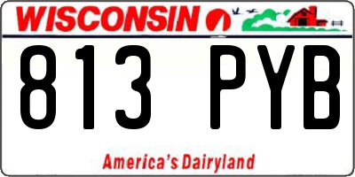 WI license plate 813PYB