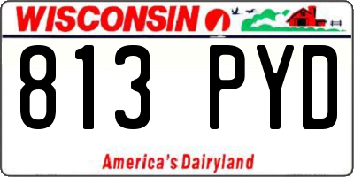 WI license plate 813PYD