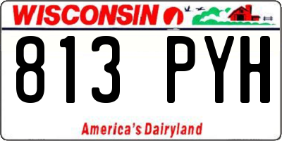 WI license plate 813PYH