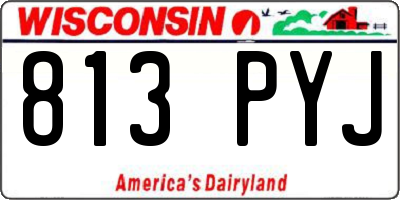 WI license plate 813PYJ