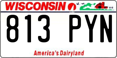 WI license plate 813PYN