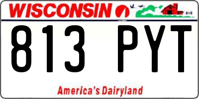 WI license plate 813PYT