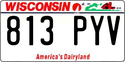 WI license plate 813PYV
