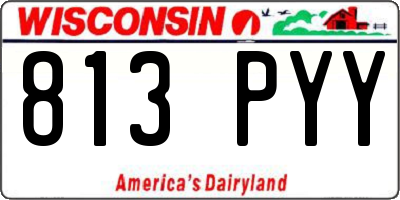 WI license plate 813PYY