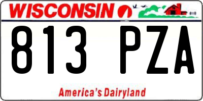 WI license plate 813PZA
