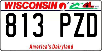 WI license plate 813PZD