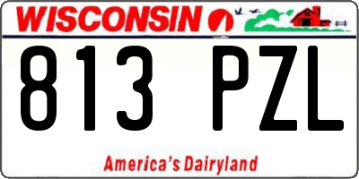 WI license plate 813PZL