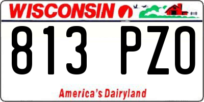 WI license plate 813PZO