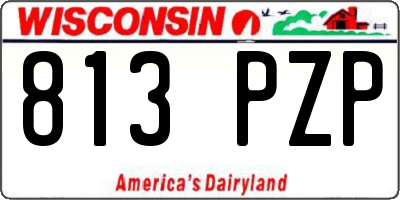 WI license plate 813PZP