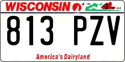 WI license plate 813PZV