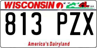 WI license plate 813PZX