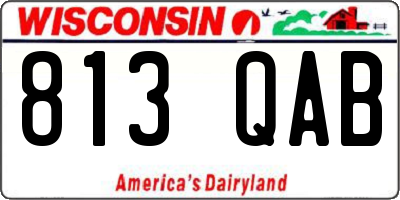 WI license plate 813QAB