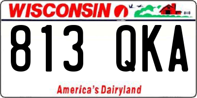 WI license plate 813QKA