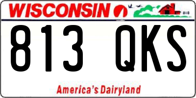 WI license plate 813QKS