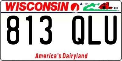 WI license plate 813QLU
